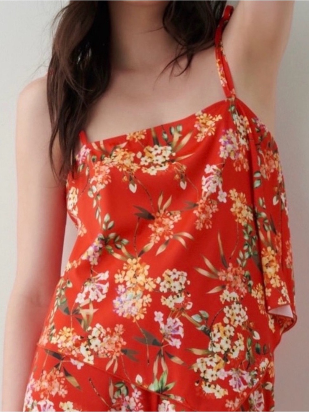 Zara Red Floral Bandana Tank Top